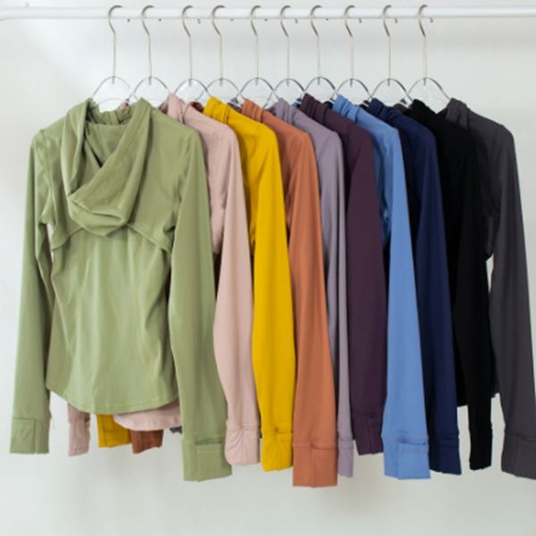 Women&#039;s Yoga Hoodie Jacket Spring Autumn Activewear Slim Fit Zip Thumb Hole Jacket Morning Running Workout Fitness For Women Yoga Hoodi