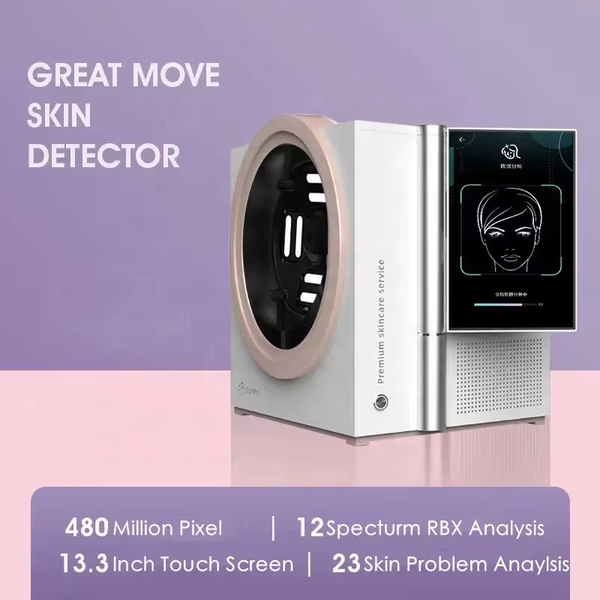 Newest 8 million camera Al face scanner skin diagnostic tester UVLights 3D facial skin analyzer machine