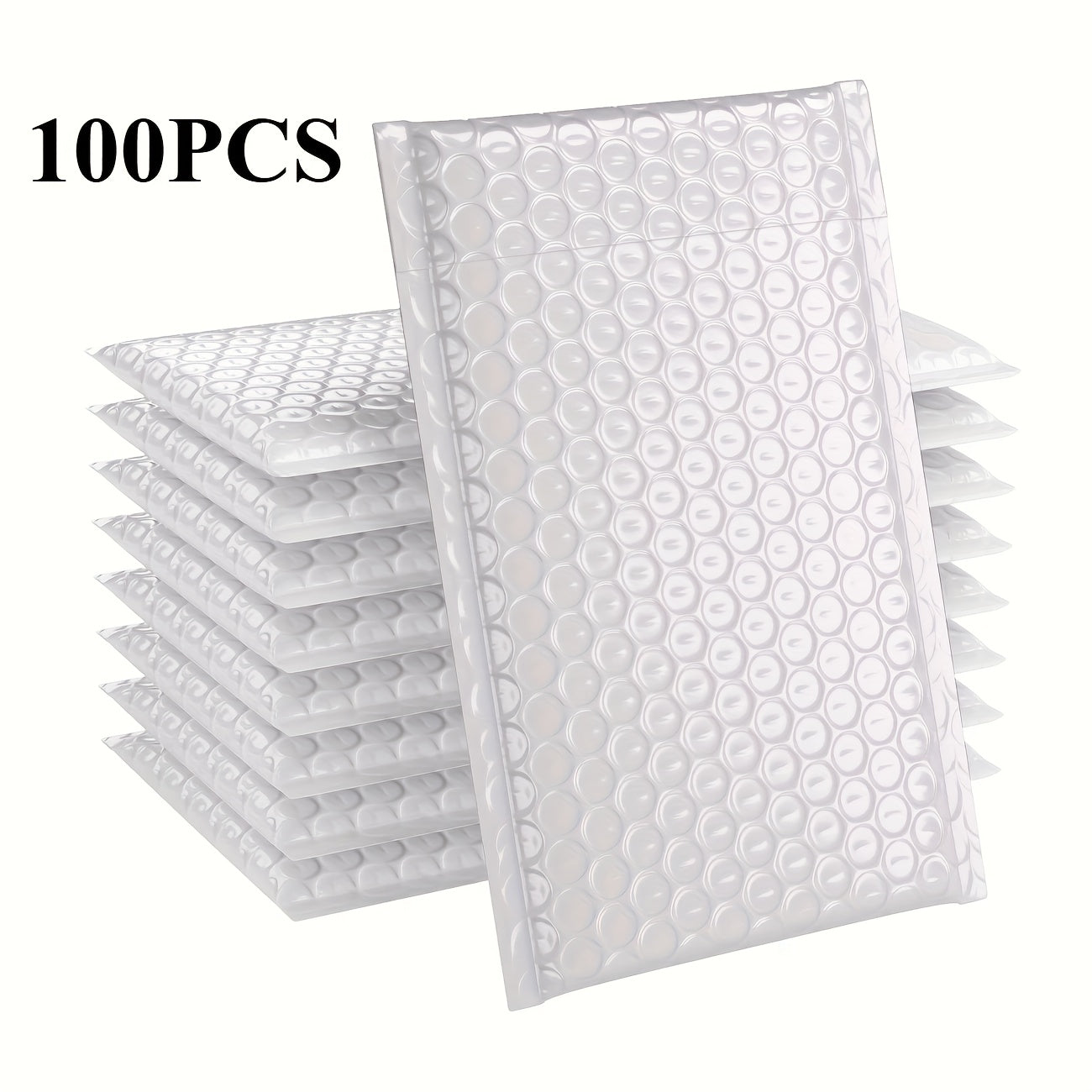TEMU 100pcs White Bubble Mailers 4x7 Inches - Padded Shipping Envelopes, Hexagonal Pattern For Secure Packaging, Ideal For Small Business, Halloween,