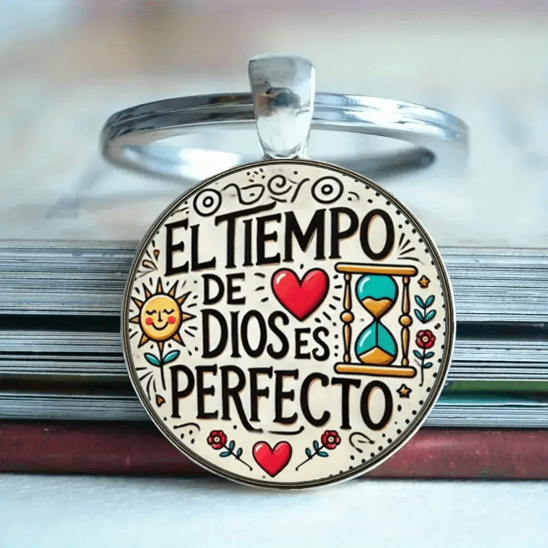 TEMU Alloy Clock Keychain, " Time" Design – Durable Holder For Keys And Bags | Perfect Anniversary & Holiday Gift