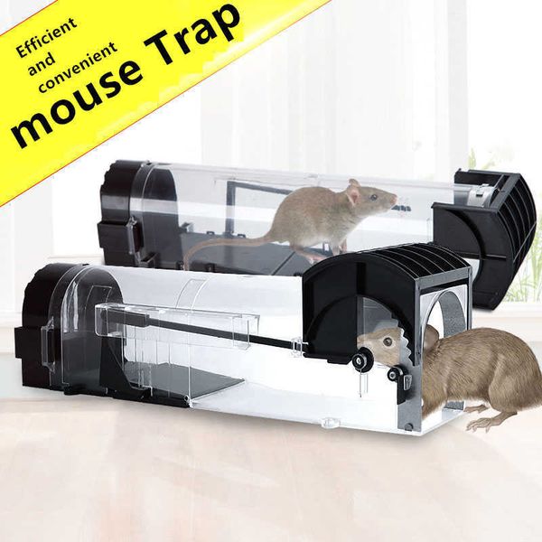Other Garden Supplies Plastic Mouse Trap Home Automatic Mousetrap Rat Rodent Exterminator Environmental Safety Mouse Cage Non-toxic Live Mou
