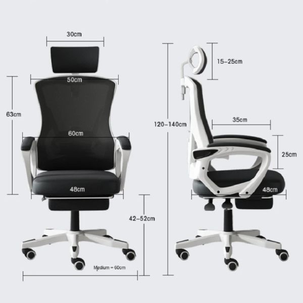 Computer Chair Home Office Chair With Footstool Reclining Lift Swivel Chair Dormitory Student Gaming Game Seat Backrest Chair