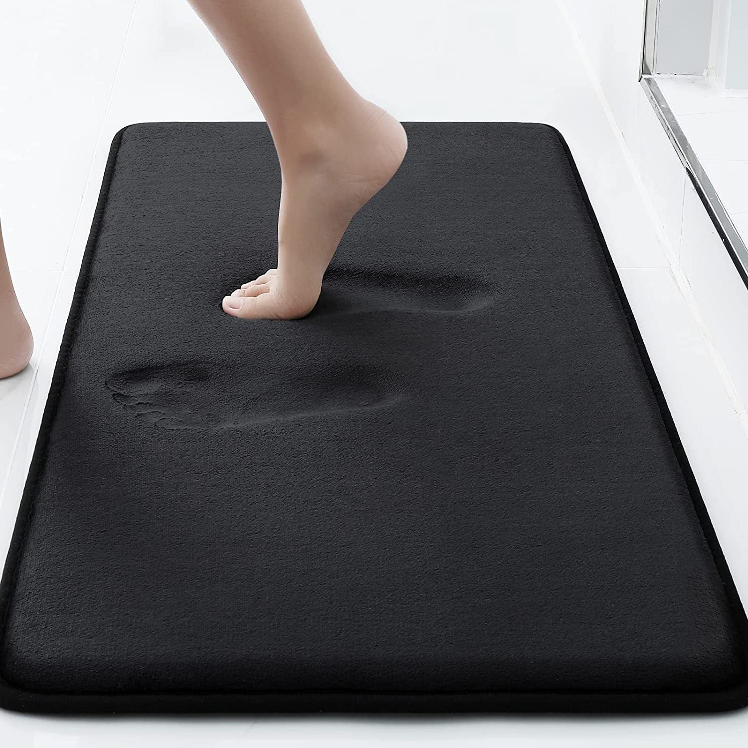 Best-selling Memory Sponge Flat Floor Mat - Bathroom Entrance Anti-Slip Carpet - Bathroom Water Absorbing Mat