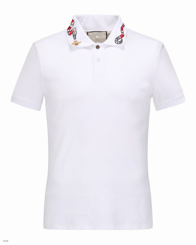 2022 Designer Stripe Polo Shirt T Shirts Snake Polos Bee Floral Embroidery Mens High Street Fashion Horse Polo T-shirt