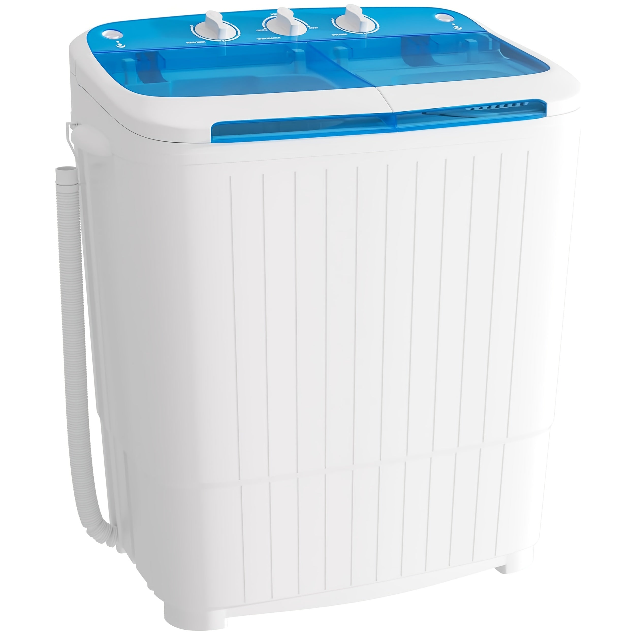 TEMU Portable Washing Machine, 16 Lbs Mini Washer And Spin Dryer Combo, Built- Drain, Compact Laundry Washer With Drain Pipe, Timer Control For