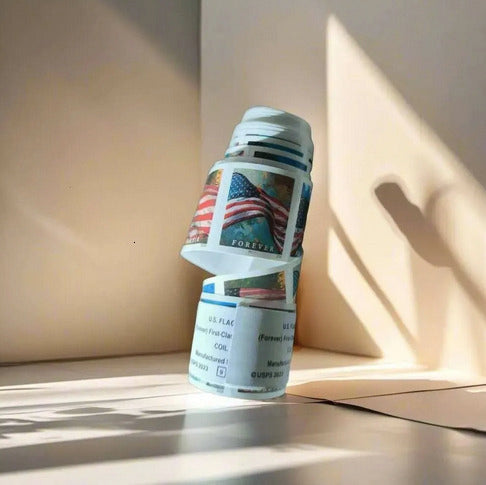 Wholesale Vintage Stamp Stickers 1 Roll = 100 Sheets All Different Patterns for Scrapbooking and Journals stamps postage