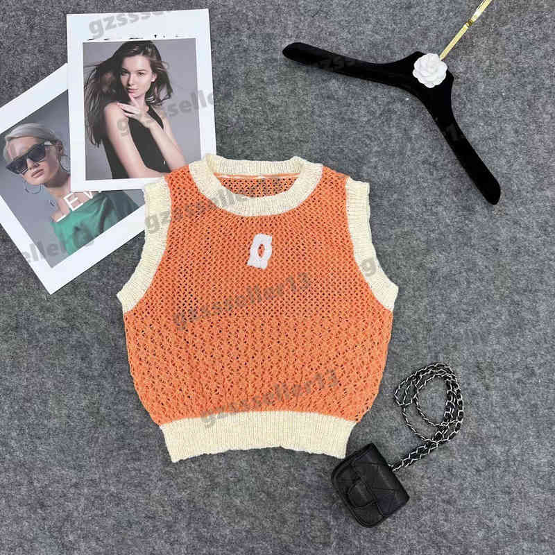 Luxury Womens Sweaters Designer Vests Fashion Brand Chest CH Embroidered Vest Sweater Classic Style Knit Tanks Fall Women Tops 0912