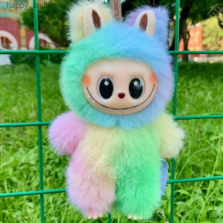 Bubble Mart 4th Generation Labubu Doll Vinyl Blind Box Rainbow Plush Pendant Doll Toy T250825