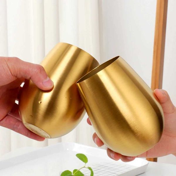 500ml Stainless Steel Beer Wine Cup Rose Gold Beer Tumbler Cocktail Juice Milk Cup Metal Drinking Mug for Bar Outdoor DrinkwareM240803