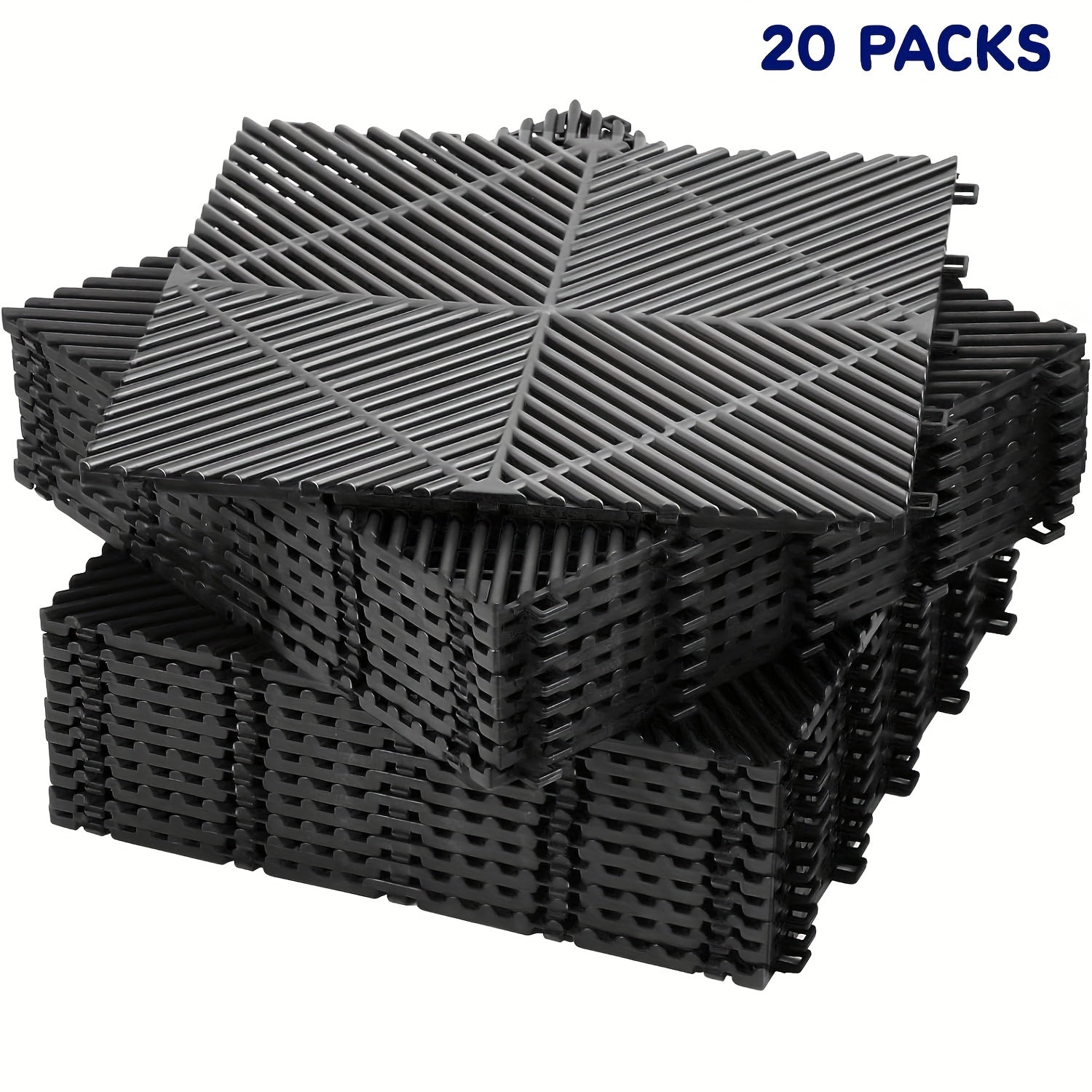 TEMU 24 Pack 16"x 16"x 0.75"(thickness)interlocking Floor Tiles, Modular Drainage Floor Mat, Non-slip Splicing Interlocking Drainage Mats Floor Tile