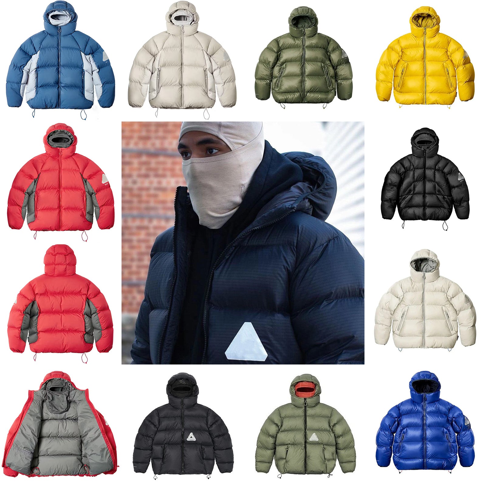Designer Mens Puffer Jacket Face Mask Hooded Down Jacket Womens Coat Winter Thickened Warm Cotton Coat Men