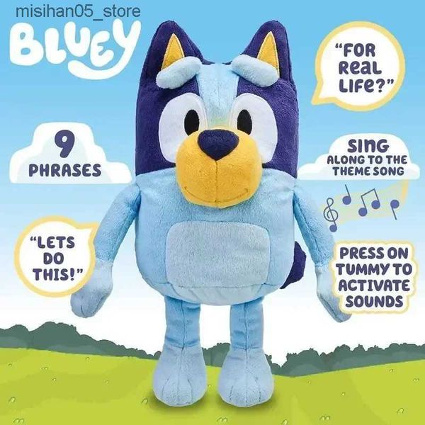 Plush Dolls New Blues Talking Plush Bingo Dog Music Plush Toys Blues Animation Characters Cute Animals Singing Dog Dolls Christmas Gift Q240