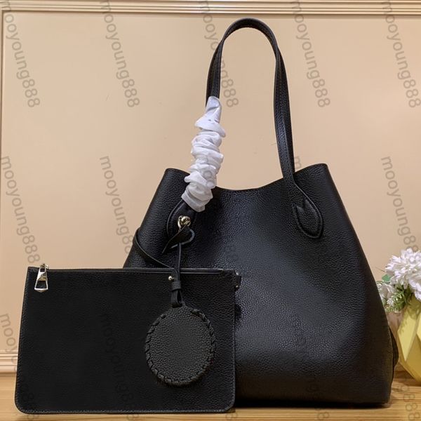 12A Upgrade Mirror Quality Designer MM Blossom Tote Bags 30cm Womens Genuine Leather Black Purse Luxurys Shopping Bag Shoulder Bag Handbags