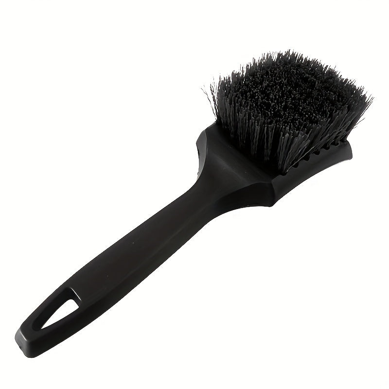 TEMU Car Tire Cleaning Brush With Stiff Bristles - Durable Pp Material For Auto Maintenance