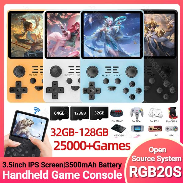 RGB20S Retro Handheld Video Game Console 3.5inch IPS Screen RK3326 Open Source System Portable Pocket Video Player 25000+Games