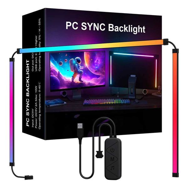 Smart Ambient TV PC Display Sync Computer Monitor Backlight LED Strip Light RGB Color DIY Game Holiday Atmosphere Decor Lamp CL240815