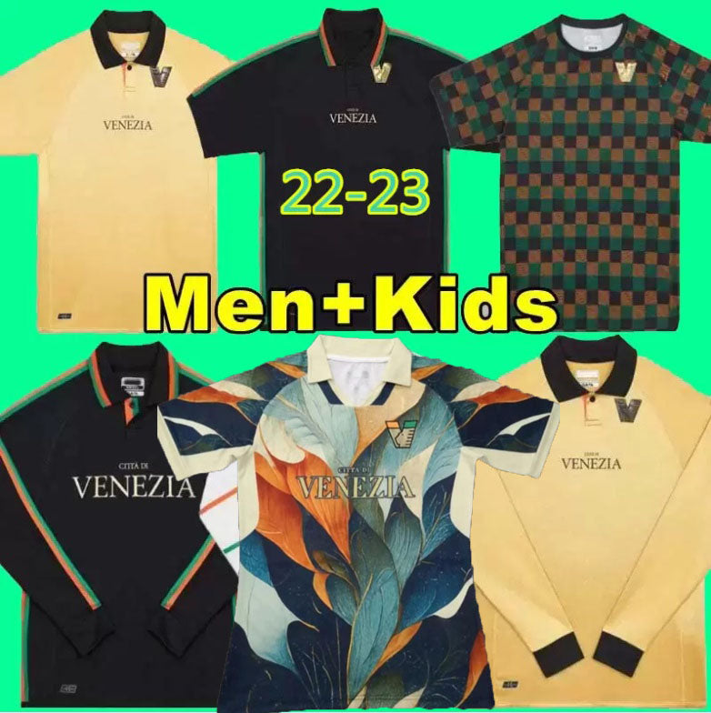 22 23 Venezia FC Soccer Jerseys home Black Away Third 4th ARAMU FORTE Venice Concept version 2022 2023 BUSIO Football Shirts 3rd Adukt Kids Kit long