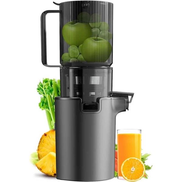 4.1-inch (104MM) low-speed cold juicer with ultra wide hopper used for pure juice extraction of vegetables and fruits B240809
