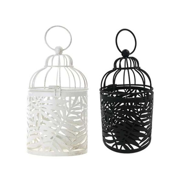 Lantern Tealight Candle Holder Birdcage Metal Hanging Candlestick for Centerpieces Wedding Party Indoor DropShipping Y240823