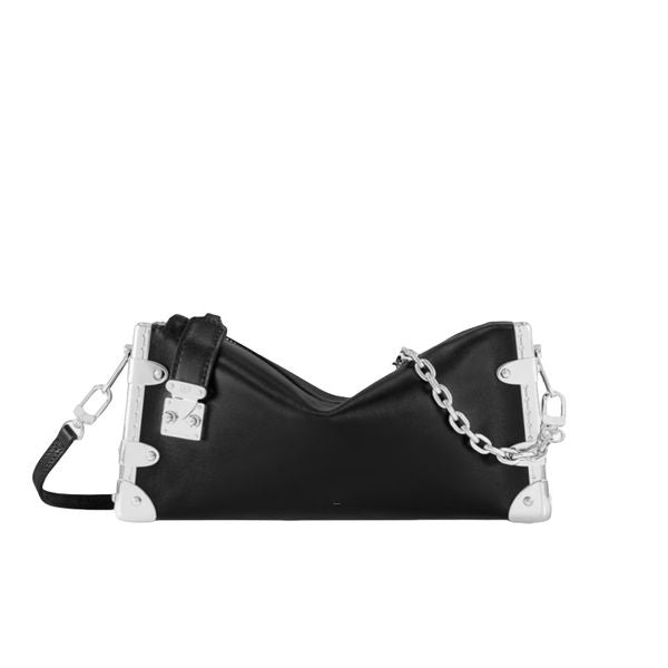 top-level 10A Slim Trunk handbag S-lock Locks ostrich Crossbody bag square box womens bag designer bag M12596 handbag high quality