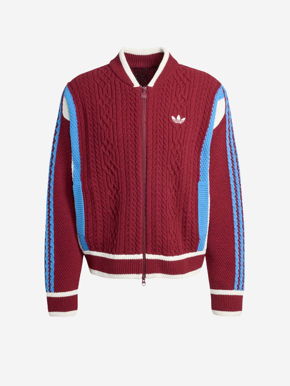 ADIDAS_Red and blue back zipper cardigan_Red_M_Men