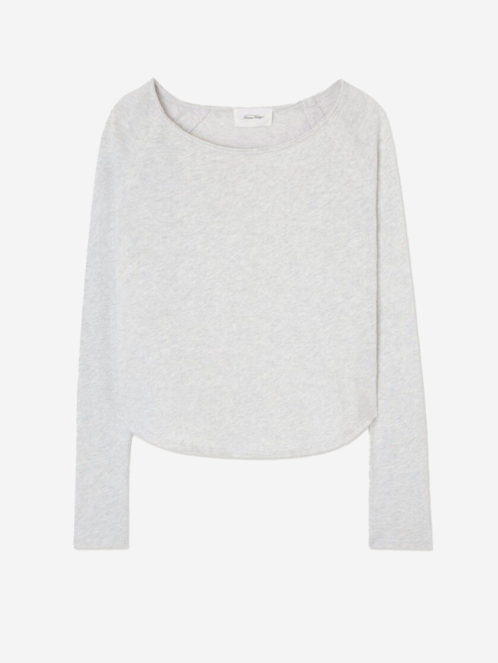 AMERICAN VINTAGE_T-shirt a maniche lunghe basica con scollo a barchetta_Grigio_S_Donna