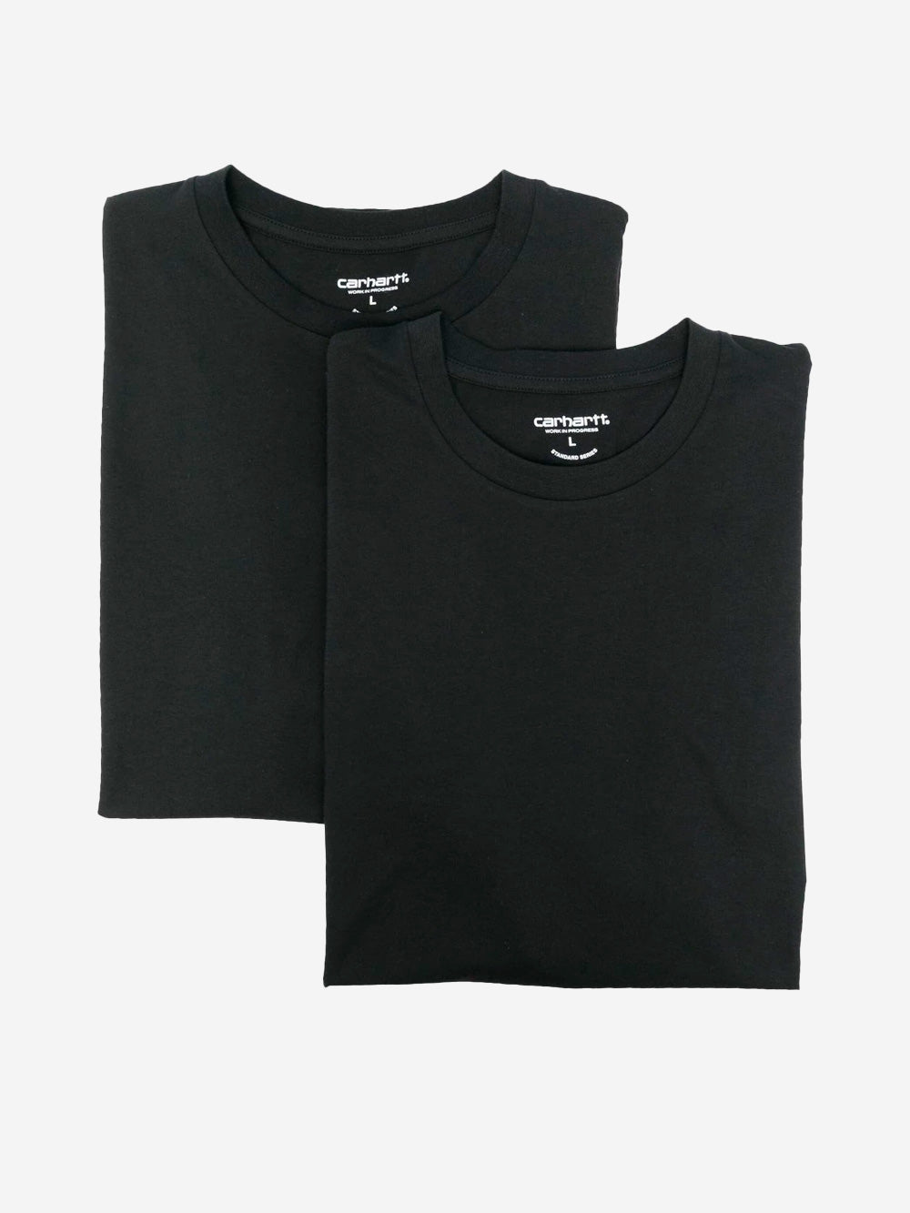 CARHARTT WIP_T-shirts noirs standard à col ras du cou (x2)_Noir_L_Homme