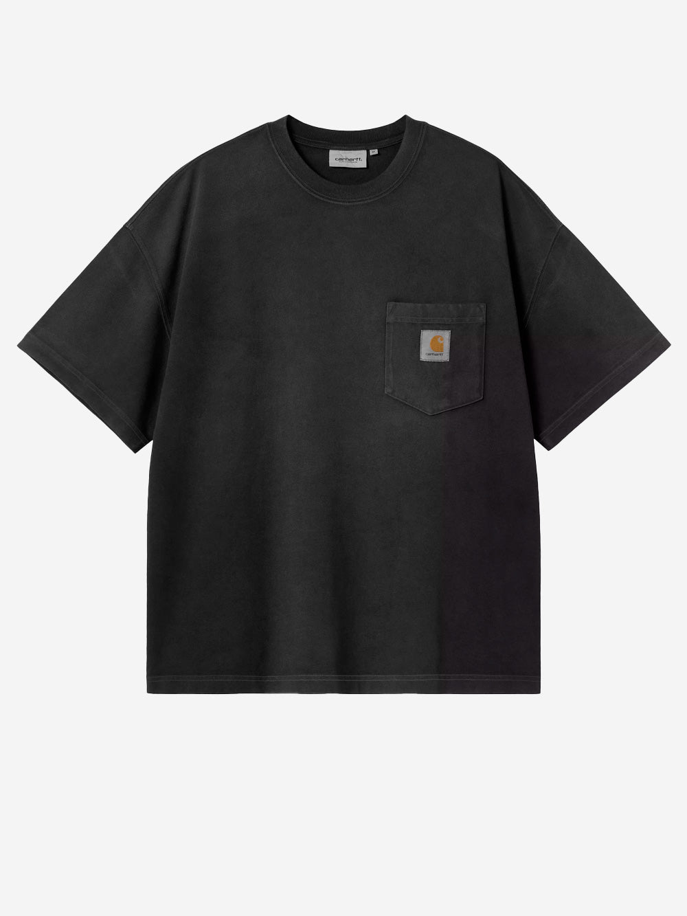 CARHARTT WIP_T-shirt noir 'Hudson' à effet délavé et pochette_Noir_S_Homme