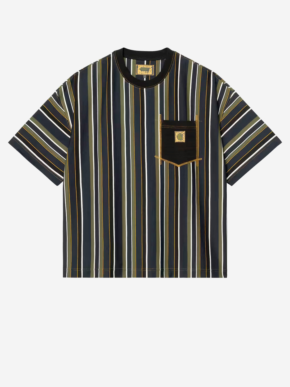 CARHARTT WIP_T-shirt rayé x Nicholas Daley_Noir_S_Homme