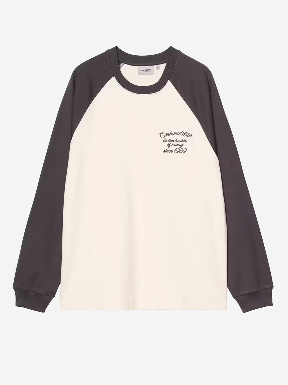 CARHARTT WIP_T-shirt a maniche lunghe a contrasto 'Alston'_Bianco_S_Donna