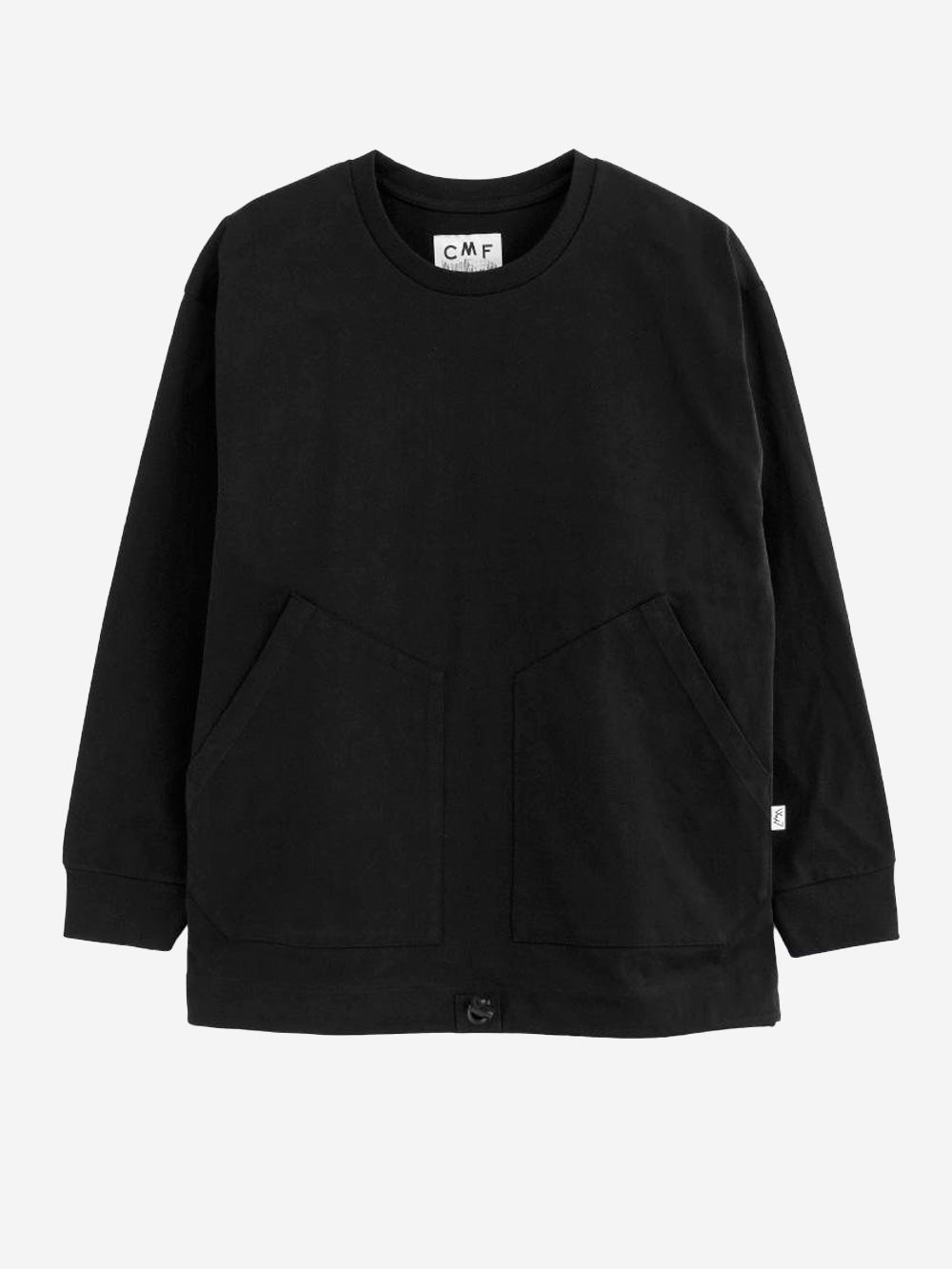 CMF OUTDOOR GARMENT_T-shirt nera a maniche lunghe 2 pocket Slow Dry_Nero_L_Uomo