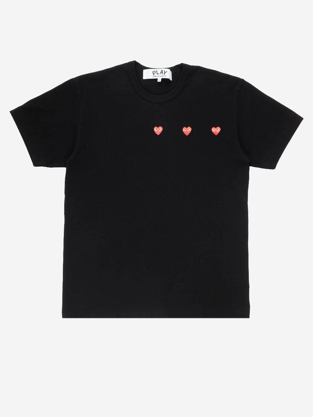 COMME DES GARCONS PLAY_T-shirt nera multi heart_Nero_L_Donna