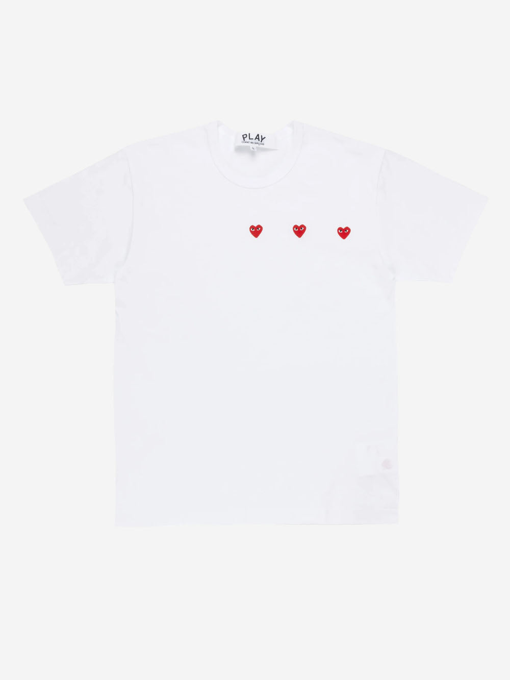 COMME DES GARCONS PLAY_T-shirt bianca multi heart_Bianco_L_Donna