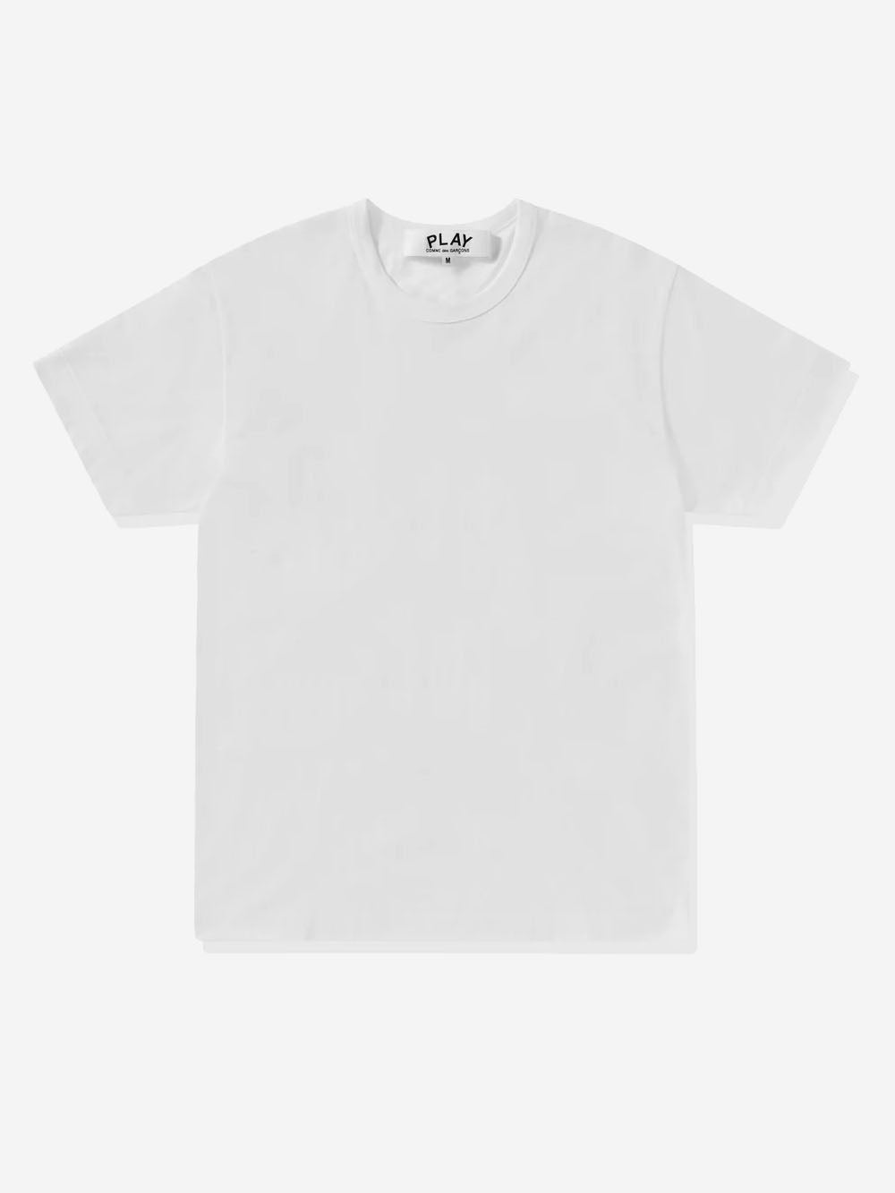 COMME DES GARCONS PLAY_T-shirt bianca con cuore nero reverse_Bianco_L_Donna