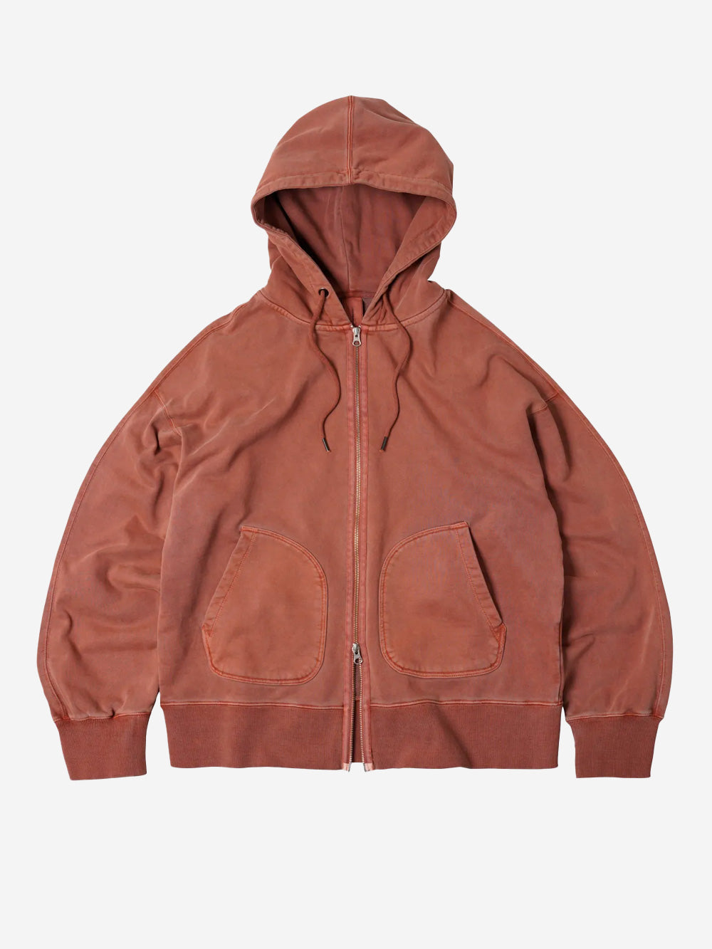 FRIZMWORKS_Hoodie Og Pigment Dyeing Zipup Parka rouge brique_Rouge_M_Homme
