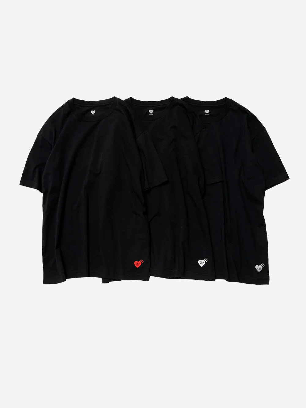 HUMAN MADE_T-Shirt Packung schwarz (x3)_Schwarz_L_Mann