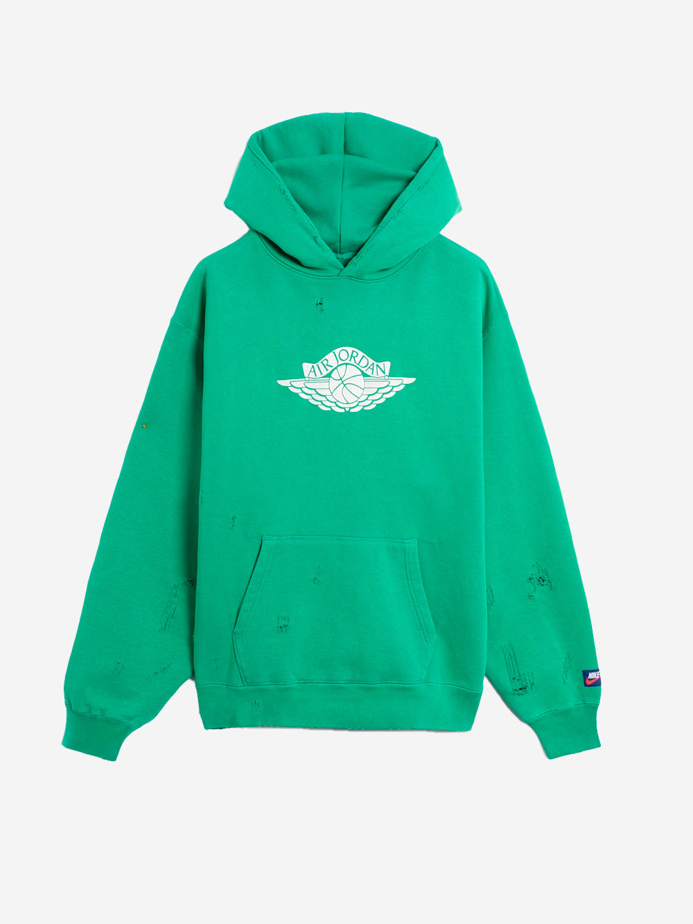 JORDAN_Green 'Rare' distressed hoodie_Green_S_Men