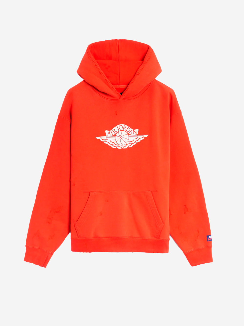 JORDAN_Red 'Rare' distressed hoodie_Red_S_Men