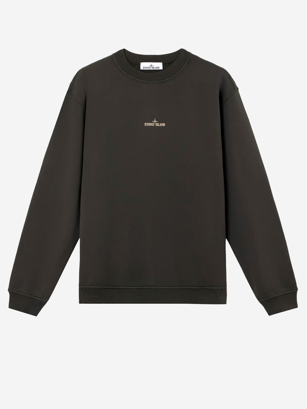 STONE ISLAND_Sweat-shirt gris surdimensionné à col ras du cou avec imprimé 'Industrial Four'_Gris_XXL_Homme