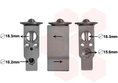 Expansion Valve, air conditioning VAN WEZEL 25001285