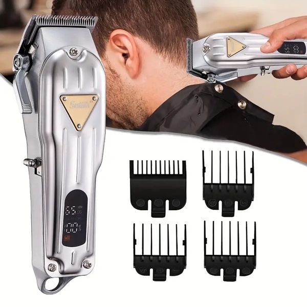 Professional Electric Hair Clipper For Men Hair Trimmer Barber Clipper Set Beard Trimmer Cordless Hair Cutting Grooming Kit With LED Display