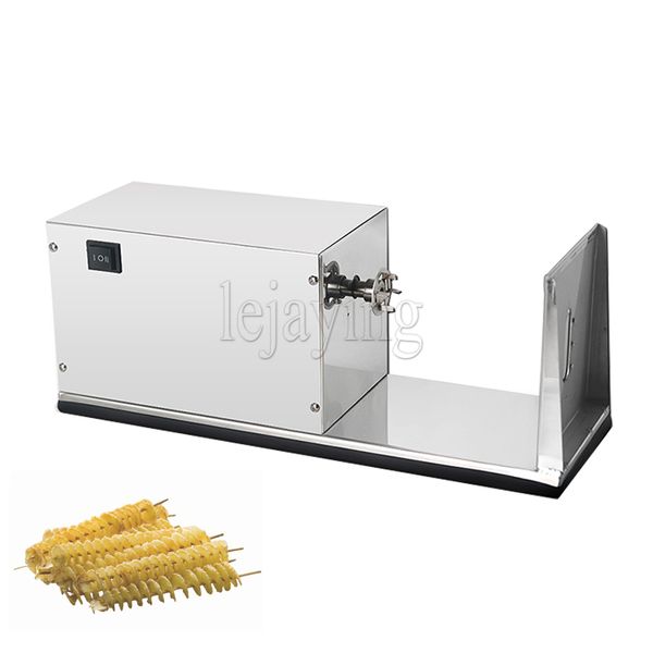 110V 220V 50W Electric Potato Tower Machine Commercial Snack Potato Chip Tornado Potato Cutter