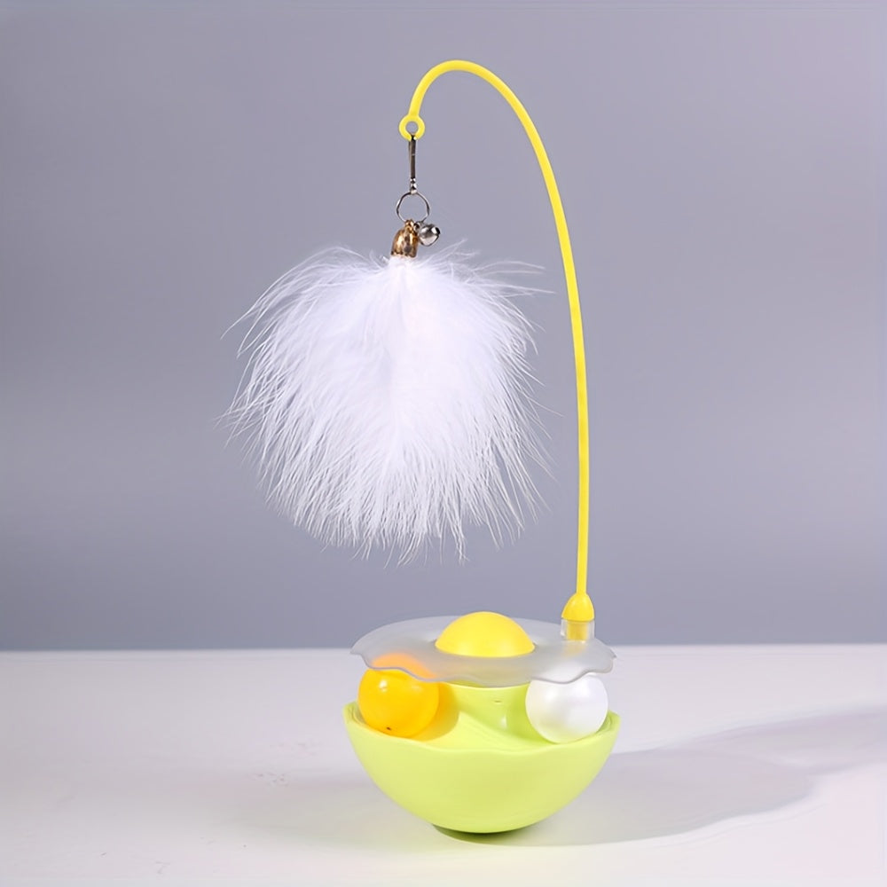 TEMU Cat Tumbler Toy Ringtone Interactive Toy Cat Toy, No Battery Required, Self Relaxing Tool