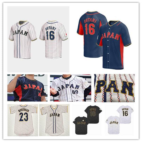 2023 Team Japan Baseball Jersey Shohei Ohtani Yu Darvish Seiya Suzuki Roki Sasaki Lars Nootbaar Masataka Yoshida Hiromi Ito Yuki Udagawa Imanaga Ken