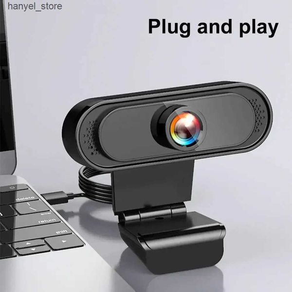 Webcams New computer and Office network camera 1080P microphone for PC laptop digital camera 720P video recording and laptop peripherals L24