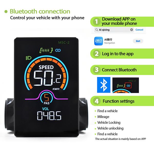 Cycling Essential: iGpssport M5C-2 Bike GPS Cycling Computer E-bike E-scooter Display (5 Pin)