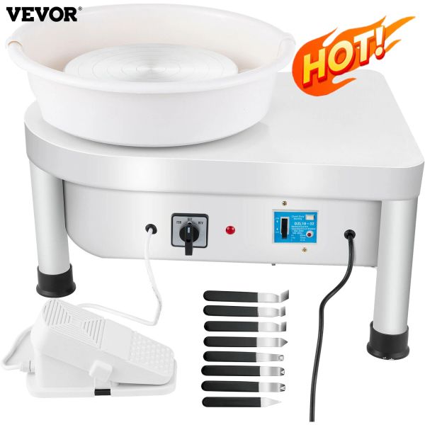 VEVOR Ceramic Wheel Machine 300W Electric Pottery 25cm Ceramic Wheel Machine 220V Wheel Machine DIY Adjustable Feet