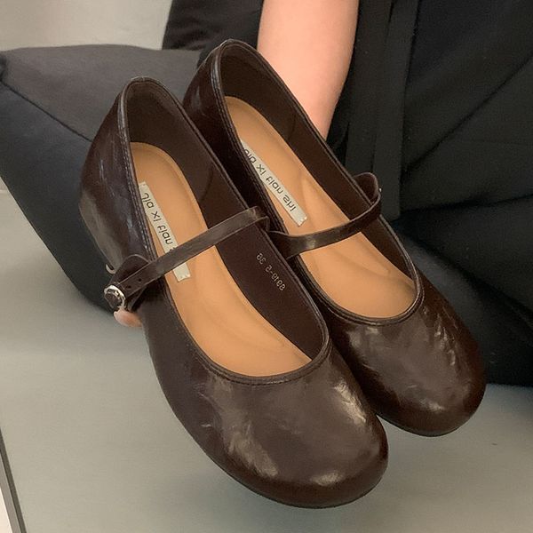 Ladies Mary Janes Height-Increasing Designer Ballet Flats Shoes 4