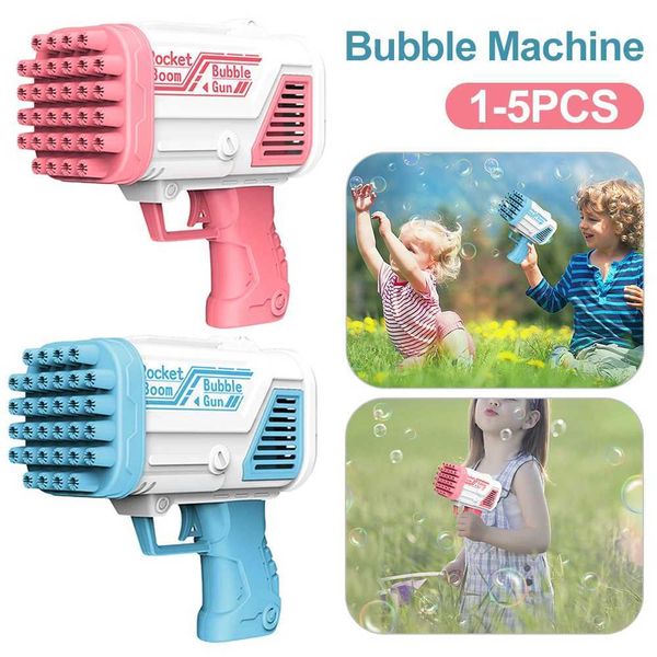 Baby Bath Toys Childrens 32 hole Bubble Machine Electric Bubble Gun Outdoor Parents Childrens Bubble Battery Free Bubble Water Toy H250212