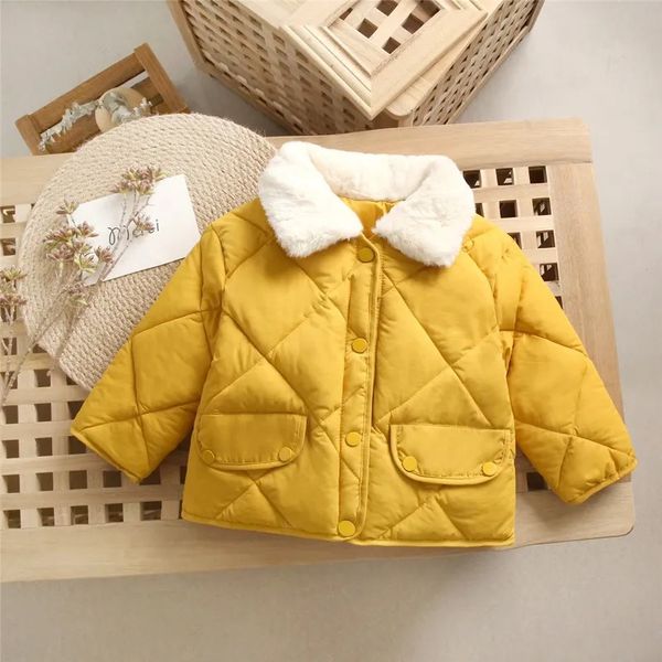 Jackets Autumn Winter Girls Coats Children Warm Cotton Padded Jacket Kids Dia Outerwear Student Outdoor Parkas Baby Clothing ecca